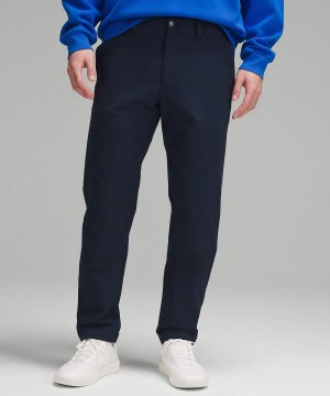 Lululemon ABC Klassiska-Fit 34"L Stretch Bomull VersaTwill Byxor Herr Marinblå Sverige | BFSCIG962