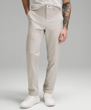 Lululemon ABC Klassiska-Fit 34"L Warpstreme Byxor Herr Beige Sverige | WSFNGK465