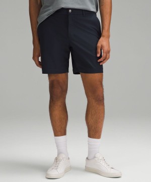 Lululemon ABC Klassiska-Fit 7" Warpstreme Shorts Herr Marinblå Sverige | GLHVFN072