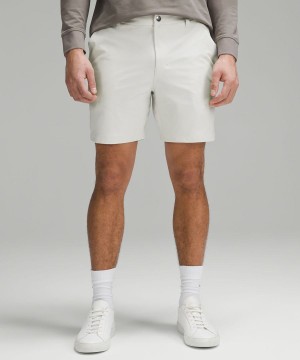 Lululemon ABC Klassiska-Fit 7" Warpstreme Shorts Herr Beige Sverige | AHYQWS549