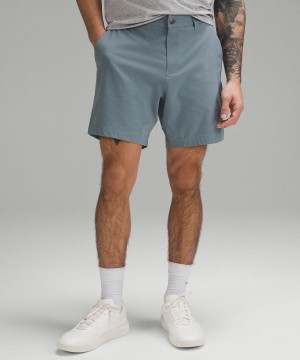 Lululemon ABC Klassiska-Fit 7" WovenAir Shorts Herr Blå Sverige | XQPAEN769