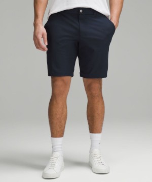 Lululemon ABC Klassiska-Fit 9" Warpstreme Shorts Herr Marinblå Sverige | SMAUQO384