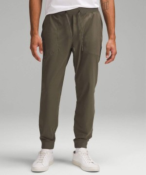 Lululemon ABC Mager-Fit Joggingbyxor Herr Mörkgröna Sverige | IOSPGT148