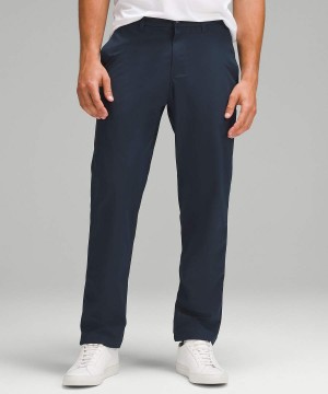 Lululemon ABC Relaxed-Fit 32"L Warpstreme Byxor Herr Marinblå Sverige | ELTAKX385