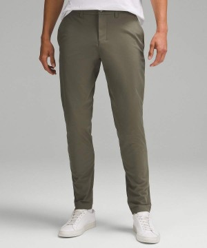 Lululemon ABC Slim-Fit 32"L Warpstreme Byxor Herr Mörkgröna Sverige | IEONPU943