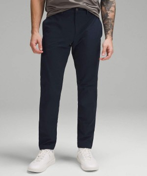 Lululemon ABC Slim-Fit 34"L Stretch Bomull VersaTwill Byxor Herr Marinblå Sverige | CWDOHA364