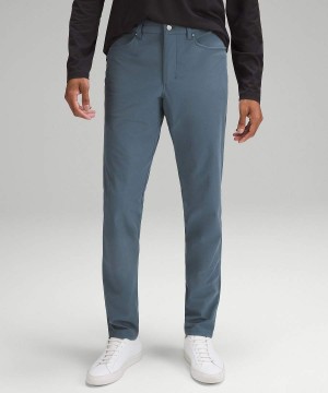 Lululemon ABC Slim-Fit 5 Pocket 34"L Warpstreme Byxor Herr Blå Sverige | VYWZQN518