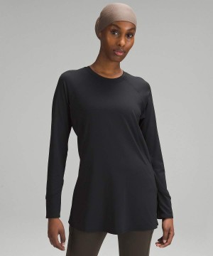 Lululemon Abrasion-Resistant High-Coverage Långärmad Tröja Dam Svarta Sverige | SZRWHP389