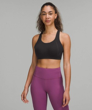 Lululemon AirSupport Bra High Support, C–DDD Cups Sport BH Dam Svarta Grå Sverige | FJRKMZ013