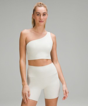 Lululemon Align™ Asymmetrical Räfflad Bra Light Support A/B Cup Shine Sport BH Dam Beige Sverige | SQVCGH154