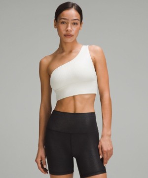 Lululemon Align™ Asymmetrical Räfflad Bra Light Support C/D Cup Shine Sport BH Dam Beige Sverige | DOBVTK783