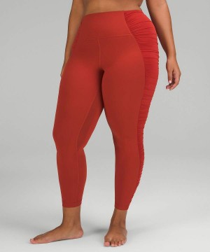 Lululemon Align™ High-Rise 25" Ruched Tights Dam Orange Sverige | XEBZLD538