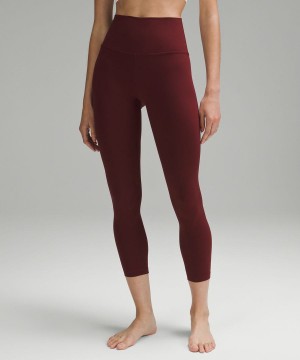 Lululemon Align™ High-Rise 25" Tights Dam Röda Vinröda Sverige | KHUQOE925