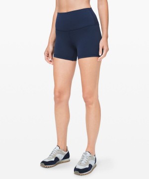 Lululemon Align™ High-Rise 4" Shorts Dam Marinblå Sverige | JVQYIF061
