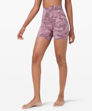 Lululemon Align™ High-Rise 6" Shorts Dam Camo Rosa Grå Bruna Olika Färger Sverige | SZXHYC723