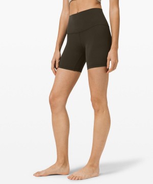 Lululemon Align™ High-Rise 6" Shorts Dam Mörkolivgröna Sverige | XCFEPR752