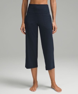 Lululemon Align™ High-Rise Breda-Leg Cropped 23" Tights Dam Marinblå Sverige | OPHAJD805