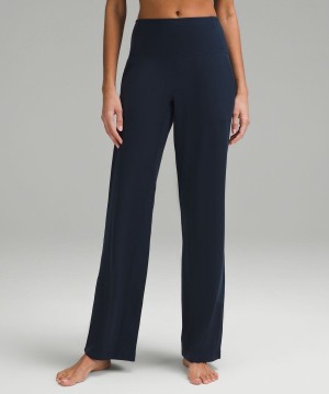 Lululemon Align™ High-Rise Breda-Leg Regular Tights Dam Marinblå Sverige | EWSMPU251