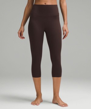 Lululemon Align™ High-Rise Crop 17" Tights Dam Choklad Sverige | EIDLBQ859