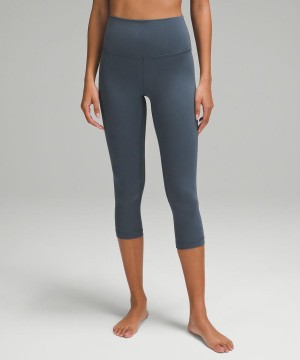 Lululemon Align™ High-Rise Crop 21" Tights Dam Blå Sverige | JDNOTC743