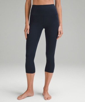 Lululemon Align™ High-Rise Crop 21" Tights Dam Marinblå Sverige | CMHLOT709