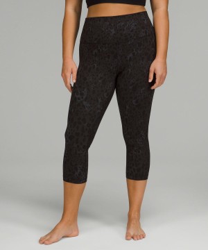 Lululemon Align™ High-Rise Crop 21" Tights Dam Camo Svarta Olika Färger Sverige | HVREJI538