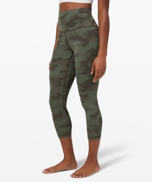 Lululemon Align™ High-Rise Crop 21" Tights Dam Camo Gröna Olika Färger Sverige | PBCDZY092