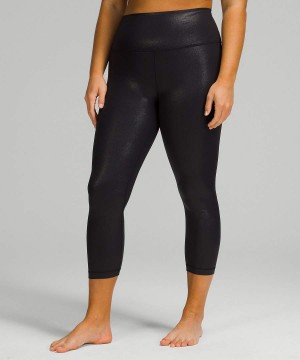 Lululemon Align™ High-Rise Crop 23" Shine Tights Dam Svarta Sverige | WGZNLO016