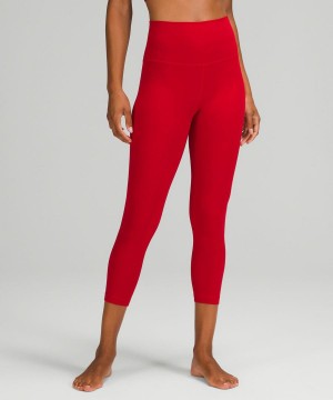Lululemon Align™ High-Rise Crop 23" Tights Dam Mörkröda Sverige | VBDCQW463