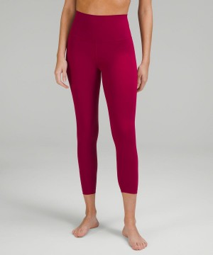 Lululemon Align™ High-Rise Crop 23" Tights Dam Vinröda Sverige | IMQAUV914