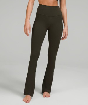 Lululemon Align™ High-Rise Mini-Flared Regular Tights Dam Mörkolivgröna Sverige | IRTSHQ345