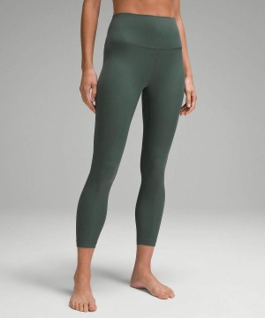 Lululemon Align™ High-Rise Räfflad 25" Tights Dam Mörkgröna Sverige | KPNCWD761