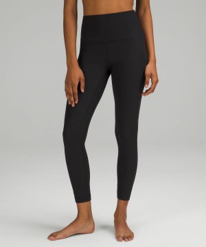 Lululemon Align™ High-Rise Räfflad 25" Tights Dam Svarta Sverige | XMBCGS897