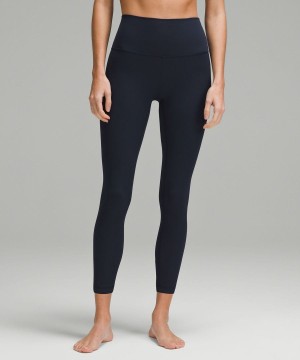 Lululemon Align™ High-Rise Räfflad 25" Tights Dam Marinblå Sverige | YZBRWP652