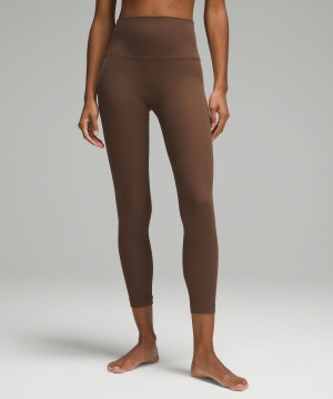 Lululemon Align™ High-Rise Räfflad 25" Tights Dam Choklad Sverige | EIMPYR742