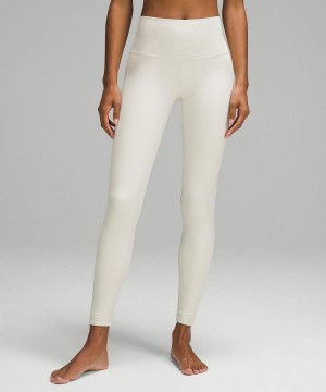 Lululemon Align™ High-Rise Räfflad 28" Shine Tights Dam Vita Sverige | FAKSIP954