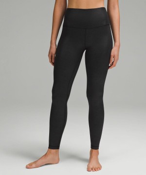 Lululemon Align™ High-Rise Räfflad 28" Shine Tights Dam Svarta Sverige | VXKNMR325