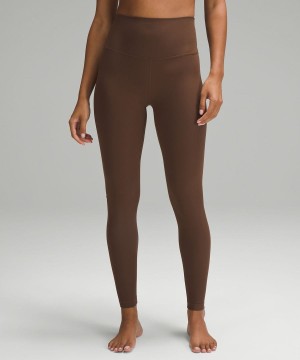 Lululemon Align™ High-Rise Räfflad 28" Tights Dam Choklad Sverige | QKTAVS928