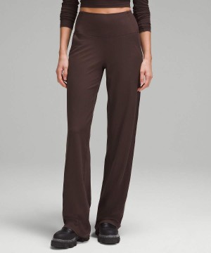 Lululemon Align™ High-Rise Räfflad Breda-Leg Höga Tights Dam Choklad Sverige | PTAVBH790