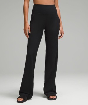 Lululemon Align™ High-Rise Räfflad Breda-Leg Höga Tights Dam Svarta Sverige | KOPMLX362