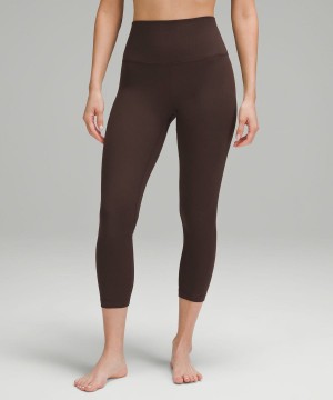Lululemon Align™ High-Rise Räfflad Crop 23" Tights Dam Choklad Sverige | GXOVPU350