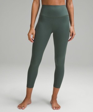 Lululemon Align™ High-Rise Räfflad Crop 23" Tights Dam Mörkgröna Sverige | HUEBIY513