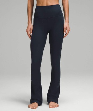 Lululemon Align™ High-Rise Räfflad Mini-Flared Regular Tights Dam Marinblå Sverige | KECNWY739