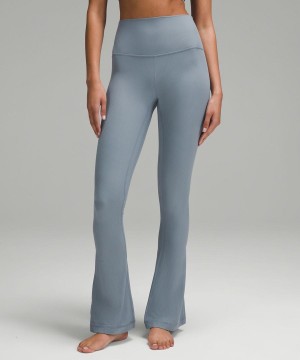 Lululemon Align™ High-Rise Räfflad Mini-Flared Extra Korta Tights Dam Blå Sverige | ZMNATK901
