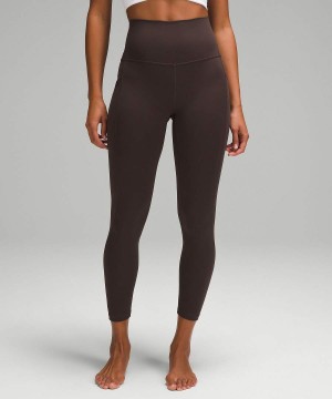 Lululemon Align™ High-Rise with Pockets 25" Tights Dam Choklad Sverige | CUPMFY517
