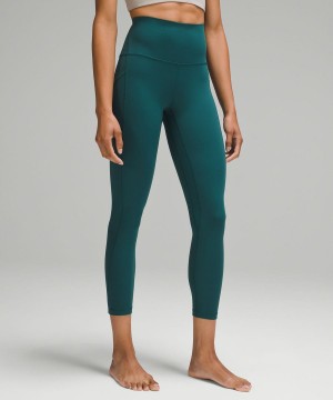 Lululemon Align™ High-Rise with Pockets 25" Tights Dam Turkos Sverige | WHCFQA697