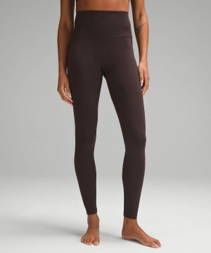 Lululemon Align™ High-Rise with Pockets 28" Tights Dam Choklad Sverige | HWPSMR975