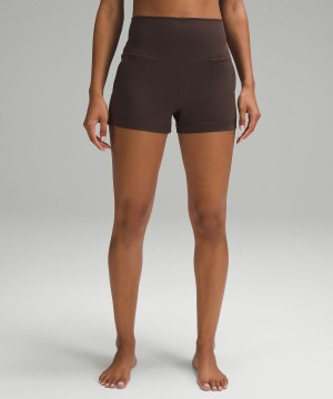 Lululemon Align™ Klassiska-Fit High-Rise 3" Shorts Dam Choklad Sverige | TLCFXB280