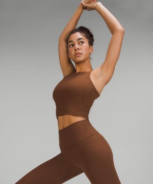 Lululemon Align™ Räfflad High-Neck Linne Dam Bruna Sverige | HXMWQU680