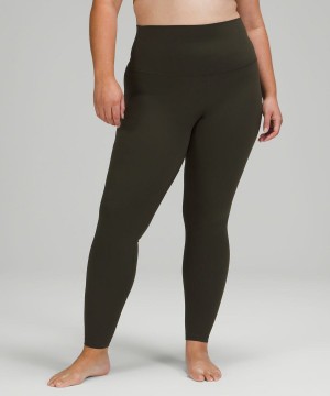 Lululemon Align™ Super-High-Rise 28" Tights Dam Mörkolivgröna Sverige | ATNIRG964